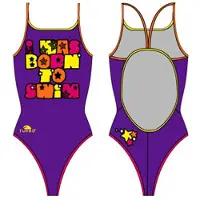 Turbo Was Born To Swim Badeanzug Mit Dünnen Trägern