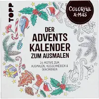 Frech Verlag GmbH TOPP Verlag COLORFUL CHRISTMAS - DER ADVENTSKALENDER ZUM AUSMALEN, Box, Freistehend, Mehrfarbig