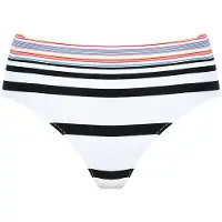 Naturana Badmode Bikini Slip Dames | Grösse: 40 | Farbe: Weiß/Schwarz
