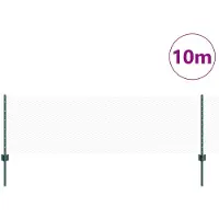 vidaXL Sechseckzaun mit Pfosten 10 x 0,6 m PVC-beschichteter Stahl