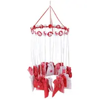 Trendline Deko Adventskalender rot weiß zum befüllen