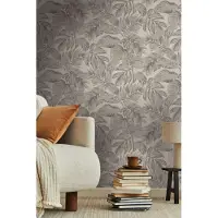 Profhome 393402-GU Natur Tapete Floral metallische Akzente Beige Braun 0,53 m x 10,05 m 5,33 m2 Beige