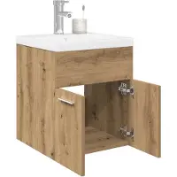 vidaXL Waschbeckenunterschrank mit Einbaubecken und Wasserhahn
