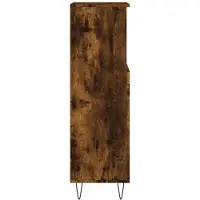 vidaXL Badschrank Räuchereiche 30x30x100 cm Holzwerkstoff