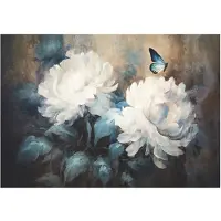 WALLARENA FOTOTAPETE Blumen Beton Vintage Schlafzimmer 250x175