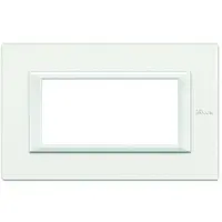 Bticino Legrand HA4804HD Abdeckrahmen AXOLUTE: 4 Module, Farbe: White Aluminium