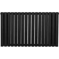 Monster Oval Röhrenheizkörper - 600mm x 1020mm - Schwarz