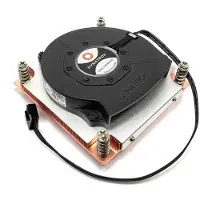 Inter-Tech Q3 Intel CPU Kuehler LGA1700 1U Kuehlkoerper aus Kupfer und Kühlrippen Aktiv mit PWM bis zu 125W TDP