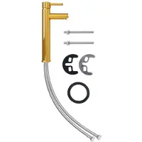 vidaXL Badezimmer Mischbatterie Golden 12x30 cm