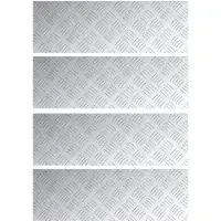 vidaXL Treppe Tritt Rechtwinklig 4 pcs Silber 60 x 20 cm Aluminium