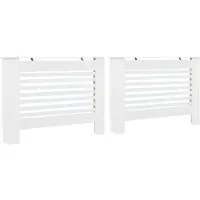 vidaXL Heizkörperverkleidungen 2 Stk. Weiß 112 x 19 x 81,5 cm MDF