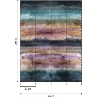 Profhome 398911-GU Fototapete Abstrakt Matt Blau Lila 2,12 m x 2,8 m 0,53 m x 11,6 m 5,94 m2 Blau