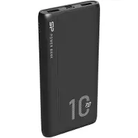 Silicon Power QP15 Powerbank Akkuladegerät 10000 mAh 2x USB QC 3.0 1x USB-C PD (SP10KMAPBKQP150K) Schwarz