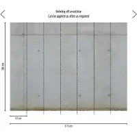 Profhome 392251-GU Fototapete Betonoptik Matt Grau Beige 3,71 m x 2,8 m 0,53 m x 20,10 m 10,39 m2 Grau
