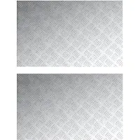vidaXL Treppe Tritt Rechtwinklig 2 pcs Silber 80 x 50 cm Aluminium