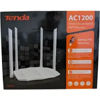 Tenda AC5 1200MBPS DUAL-BAND ROUTER, Wi-Fi 5 (802.11ac), Dual-Band (2,4 GHz/5 GHz), Ethernet/LAN, Schwarz, Tabletop-Router