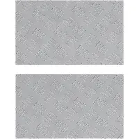 vidaXL Treppe Tritt Rechtwinklig 2 pcs Silber 50 x 30 cm Aluminium