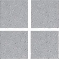 vidaXL Treppe Tritt Quadratisch 4 pcs Silber 30 x 30 cm Aluminium