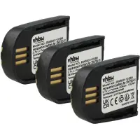 VHBW 3x Akku kompatibel mit Plantronics Savi WH500, W745, W740-M, W740, W440-M, W440, 86507-01 Wireless Headset Kopfhörer (140 mAh, 3,7 V, Li-Polymer)