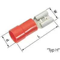 Lapp Kabel Flachsteckhülse Steckbreite: 6.3 mm Steckdicke: 0.8 mm 180 ° Teilisoliert Rot 63101050 100 St.