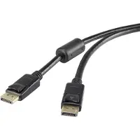 Renkforce DisplayPort Anschlusskabel DisplayPort Stecker, DisplayPort Stecker 1.00 m Schwarz UHD 4K @ 60 Hz vergoldete
