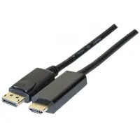 Exertis Connect DisplayPort 1.2 Adapterkabel, DisplayPort St. / HDMI St., schwarz, 2,0 m All-in-one-Kabel und Konver