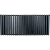 MonsterShop Oval Röhrenheizkörper - 600mm x 1440mm - Anthrazitgrau