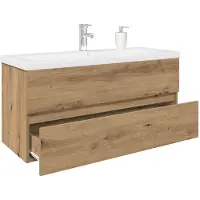 vidaXL Waschbeckenunterschrank mit Einbaubecken und Wasserhahn