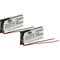 VHBW 2x Akku Ersatz für Jabra AHB371030PA, 73366-01, 70868-1 für Wireless Headset Kopfhörer (140 mAh, 3,7 V, Li-Polymer)