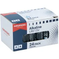 Grundig Batterien AA – Alkaline Batterien 1,2V 2100mAh – 24 Stück Batterien AA für Fernbedienungen, Spielzeug, Wanduhren – Nicht Wiederaufladbar