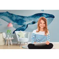 Profhome 383001-GU Fototapete Kindertapete Matt Blau pastell-Blau 3,71 m x 2,8 m 0,53 m x 20,10 m 10,39 m2 Blau
