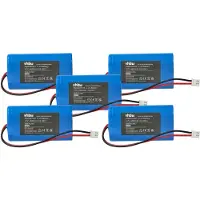 VHBW 5x Akku kompatibel mit Zafferano Dama Pro, Dama, Ofelia Pro, Ofelia, Olivia, Olimpia Tischlampe, Nachttischlampe (4400 mAh, 3,7 V, Li-Ion)