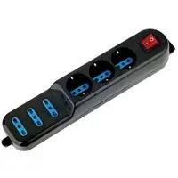 Atlantis Land Land P011-SL203066 Überlastschutz Schwarz 6 Steckdose(n) AC 1,5 m