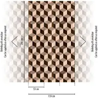 Profhome 398331-GU Fototapete 3D Matt Braun Beige 1,59 m x 2,8 m 0,53 m x 8,80 m 4,45 m2 Braun