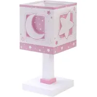 DALBER Tischlampe Moonlight Pinkes Leuchten im Dunkeln