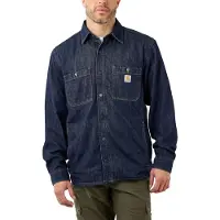 Carhartt Hemd Denim Fleece Lined Herren Snap Front Shirt Glacier-XXL