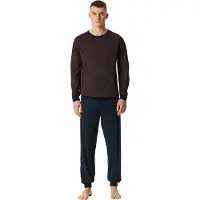 Schiesser Schlafanzug "Comfort Essentials" 2 tlg. mit angenehmen Bündchen