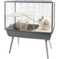 Zolux Käfig für große Nagetiere Neo Muki H58, grau