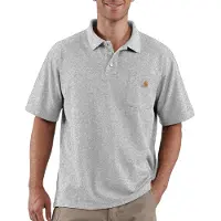Carhartt Contractors Work Pocket Poloshirt Grösse: S, Farbe: Hellgrau