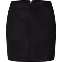 Vero Moda Lederimitatrock "VMDONNADINA FAUXSUEDE SHORT SKIRT", Damen, Gr. M (38), schwarz, Web, Obermaterial: 90% Polyester, 10% Elasthan, unifarben, kurz, Röcke Lederimitatrock, Materialmix