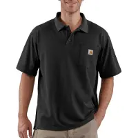 Carhartt work pocket polo s/s K570, Farbe:black, Größe:S