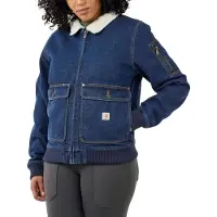 Carhartt Sweatjacke Denim Sherpa Lined Damen Beech-XL