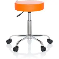 Hjh OFFICE OPERATOR II - Arbeitsstuhl Arbeitshocker Orange