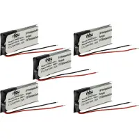 VHBW 5x Akku Ersatz für Plantronics PA-PL002, 73366-01, 70868-01 für Wireless Headset Kopfhörer (140 mAh, 3,7 V, Li-Polymer)