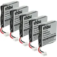 VHBW 5x Akku kompatibel mit Plantronics Voyager B8200 Wireless Headset Kopfhörer (650 mAh, 3,7 V, Li-Polymer)