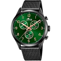 Lotus Herren Uhr Minimalist Luxus Elegant Edelstahl Armbanduhr schwarz UL18639/E