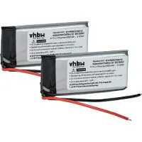VHBW 2x Akku kompatibel mit Cardo SRPT0102, Packtalk Duo, Scala Rider Packtalk Wireless Headset Kopfhörer (850 mAh, 3,7 V, Li-Polymer)