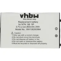 VHBW Akku kompatibel mit Nintendo Game Boy Advance SP AGS-101, Advance SP AGS-003, Advance SP AGS-001 Spielekonsole (800 mAh, 3,7 V, Li-Ion)