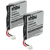 VHBW 2x Akku kompatibel mit Plantronics Savi W8220, 8220 Wireless Headset Kopfhörer (650 mAh, 3,7 V, Li-Polymer)