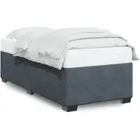 vidaXL Bettgestell ohne Matratze Dunkelgrau 80x200 cm Samt